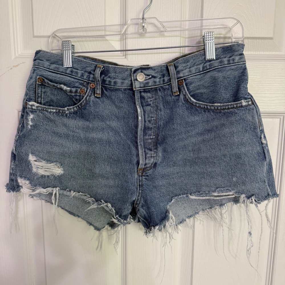 AGOLDE Parker Vintage Cut-off Short light wash High Rise Size 29